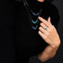 Voie Lactée | Argent sterling .925 | Collier fermoir infini en verre Galaxy